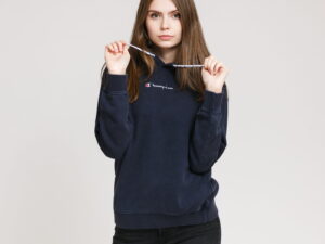 Champion Cropped Hooded Sweatshirt navy L