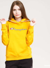 Champion Script Logo Hooded Sweatshirt žlutá XS