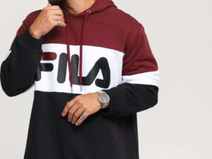 Fila Men Night Blocked Hoody vínová / černá / bílá M