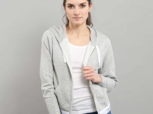 Calvin Klein Top Hoodie Full Zip C/O melange šedá L