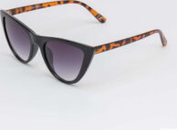Jeepers Peepers Black Tort Cat Eye Sunglasses černé