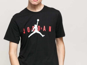 Jordan M J SS CTN Jordan Air Wordmark černé / neon růžové S