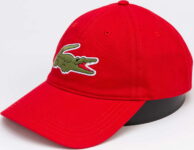 LACOSTE Large Logo Cap červená