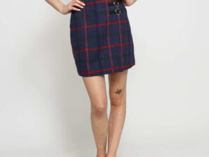 LAZY OAF Getting Plaid Kilt Skirt fialová / růžová / červená / zelená S