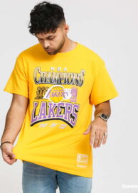 Mitchell & Ness NBA LA Lakers 3x Champions Tee žluté L