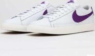 Nike Blazer Low Leather white / voltage purple - sail EUR 40