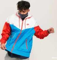 Nike M NSW HE WR Jacket HD modrá / červená / bílá M