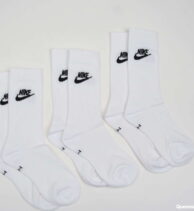 Nike U NK NSW Everyday Essential Crew 3Pack bílé XL