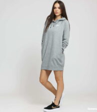 Nike W NSW Essential Fleece Dress melange šedé S
