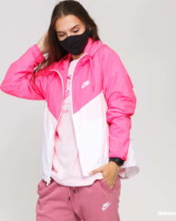 Nike W NSW WR Jacket neon růžová / bílá XL
