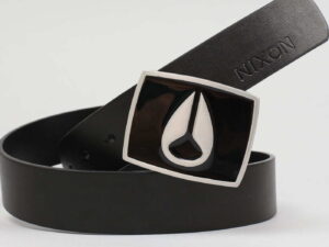 Nixon Enamel Icon Belt II černý / stříbrný S