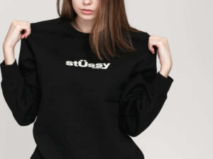 Stüssy Big U Crew černá XS