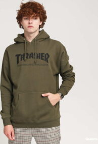 Thrasher Skate Mag Hood olivová XL
