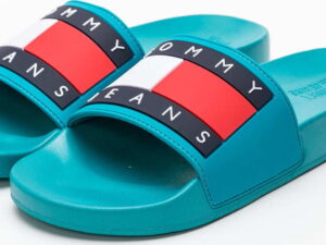 TOMMY JEANS TJ Flag Pool Slide exotic teal EUR 46
