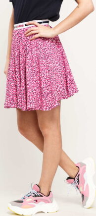 TOMMY JEANS W Printed Mini Skirt růžová / navy / bílá L