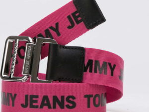 TOMMY JEANS W Webbing Belt 3.5 růžový / černý 90