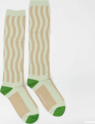 WOOD WOOD Siri Socks světle zelené / béžové EUR 40-42