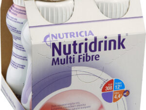 NUTRIDRINK MULTI FIBRE S PŘÍCHUTÍ JAHODOVOU perorální SOL 4X200ML