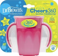 DR.BROWNS Hrnek Cheers360 6m+ 200ml růžový