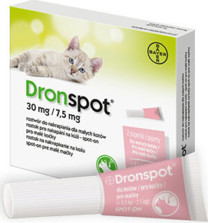 Dronspot 30mg/7.5mg malé kočky spot-on 2x0.35ml