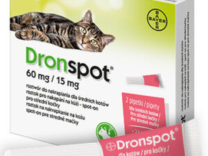 Dronspot 60mg/15mg střední kočky spot-on 2x0.7ml