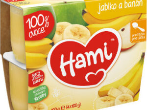 Hami 100% ov. jablko a banán 4x100g 4M