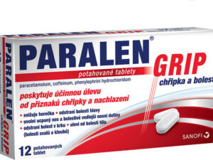 PARALEN GRIP CHŘIPKA A BOLEST 500MG/25MG/5MG potahované tablety 12 I