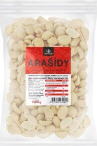 Allnature Arašídy loupané pražené nesolené 1000 g