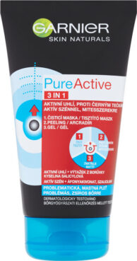 Garnier Pure Active čistící gel, peeling a maska proti černým tečkám 150ml