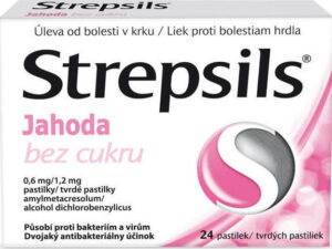 Strepsils Jahoda bez cukru 0,6MG/1,2MG pastilka 24