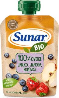 Sunar BIO kapsička Jablko jahoda borůvka 100g