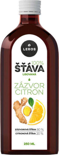 LEROS 100% šťáva zázvor a citron 250ml