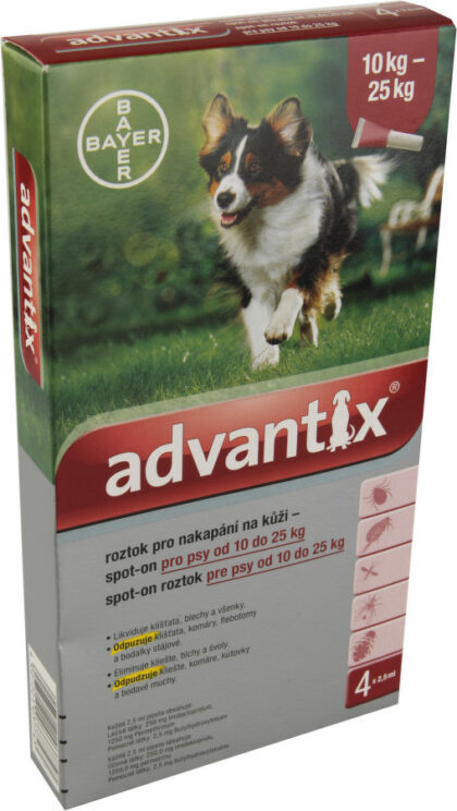 Advantix pro psy 10-25kg spot-on 4x2.5ml
