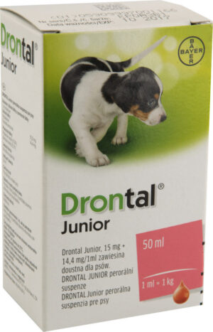 Drontal Junior psy a.u.v.sus.50ml+apl.