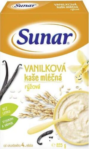 Sunar mléčná kašička vanilková 225g C-188