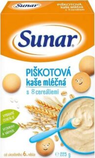 Sunar mléčná kašička piškotová 225g C-187