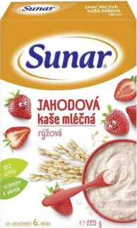 Sunar mléčná kašička jahodová 225g C-183