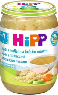 HiPP POLÉVKY BIO Vývar s nudl. a krůtím m. 190g C-81