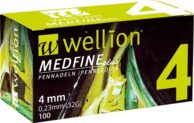 WELLION MEDFINE PLUS JEHLY PRO INZULÍNOVÁ PERA JEHLY PRO VŠECHNA INZULÍNOVÁ PERA VEL. 32GX4MM, 10