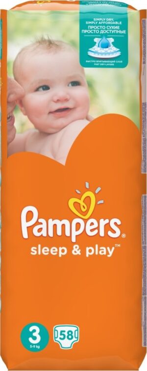 PAMPERS Sleep&Play 3 Midi 58ks