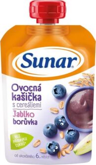 Hero Sunárek kašička s cereáliemi jablko a borůvka 6+120 g