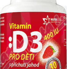 Vitamín D3 400IU pro děti - jahoda tbl.30