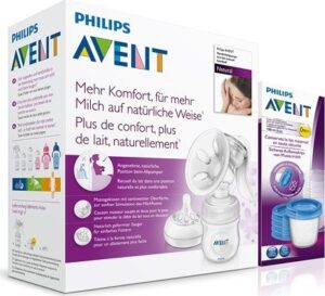 AVENT Odsávačka mat.ml.Natural se zás.125ml+VIA180