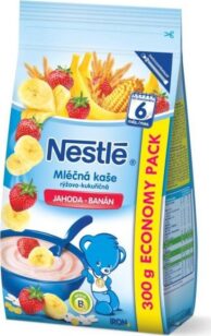 NESTLÉ Mléčná kaše rýž.-kukuřičná Jahoda-Banán 300