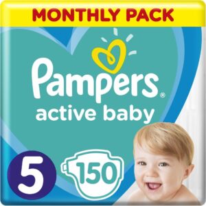 Pampers Active Baby Pleny 5 Junior 11-16kg Monthly Pack 150 ks