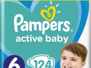 Pampers Active Baby Pleny 6 15+ kg Monthly Pack 124 ks