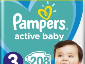 Pampers Active Baby Pleny 3 Midi 6-10kg Monthly Pack 208 ks