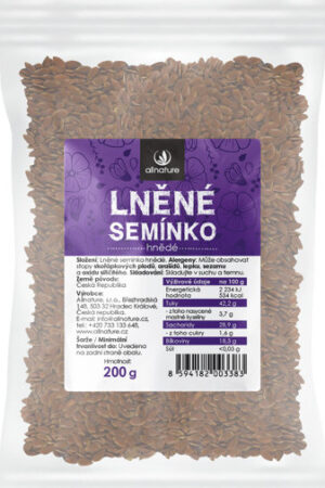 Allnature Lněné semínko hnědé 200 g