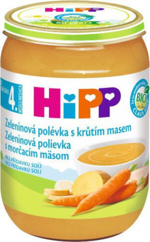 HiPP POLÉVKY BIO Zeleninová s krůtím m. 190g C-95