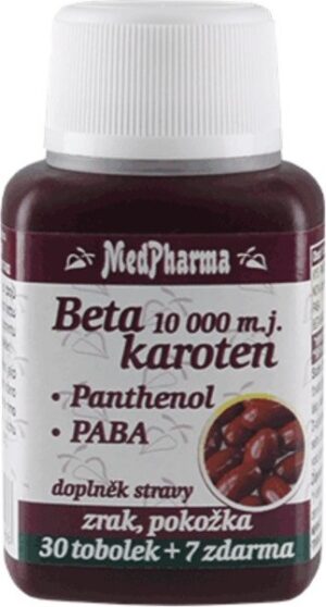 MedPharma Beta karot.10 000 m.j.Pant.+PABA tob.37
